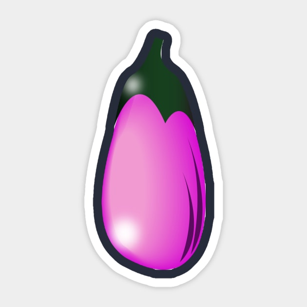 Eggplant tee-tshirt-hoodie Sticker by sumanet